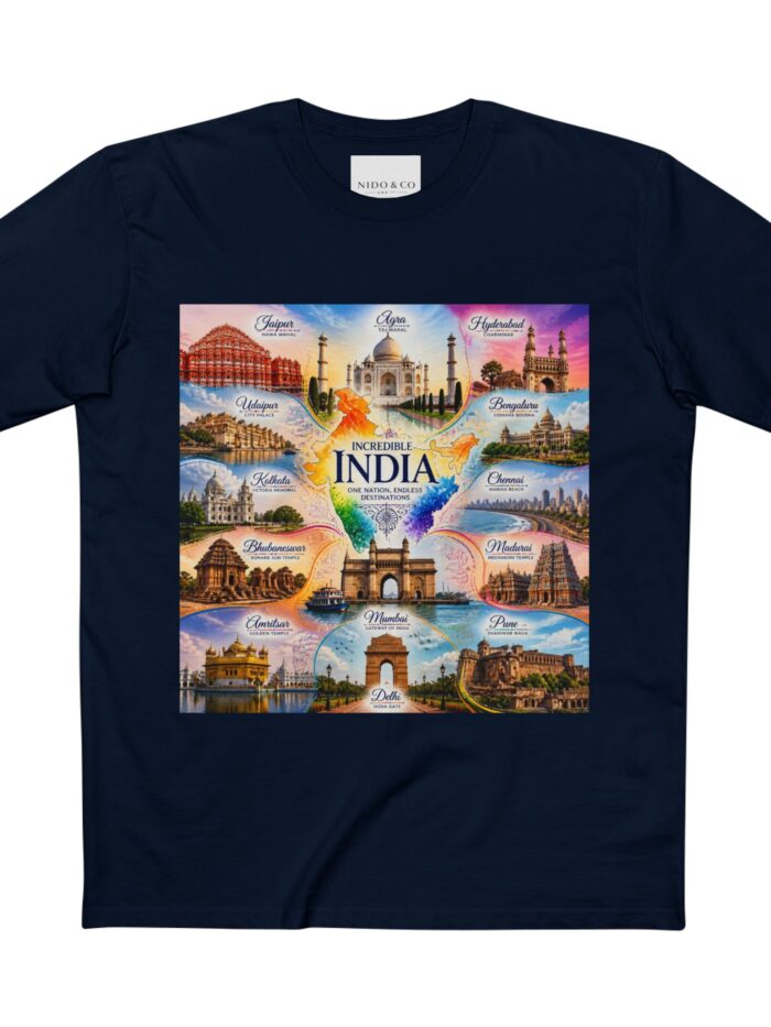 Mens India Landmarks Tee by Avik | A Journey Across Incredible India